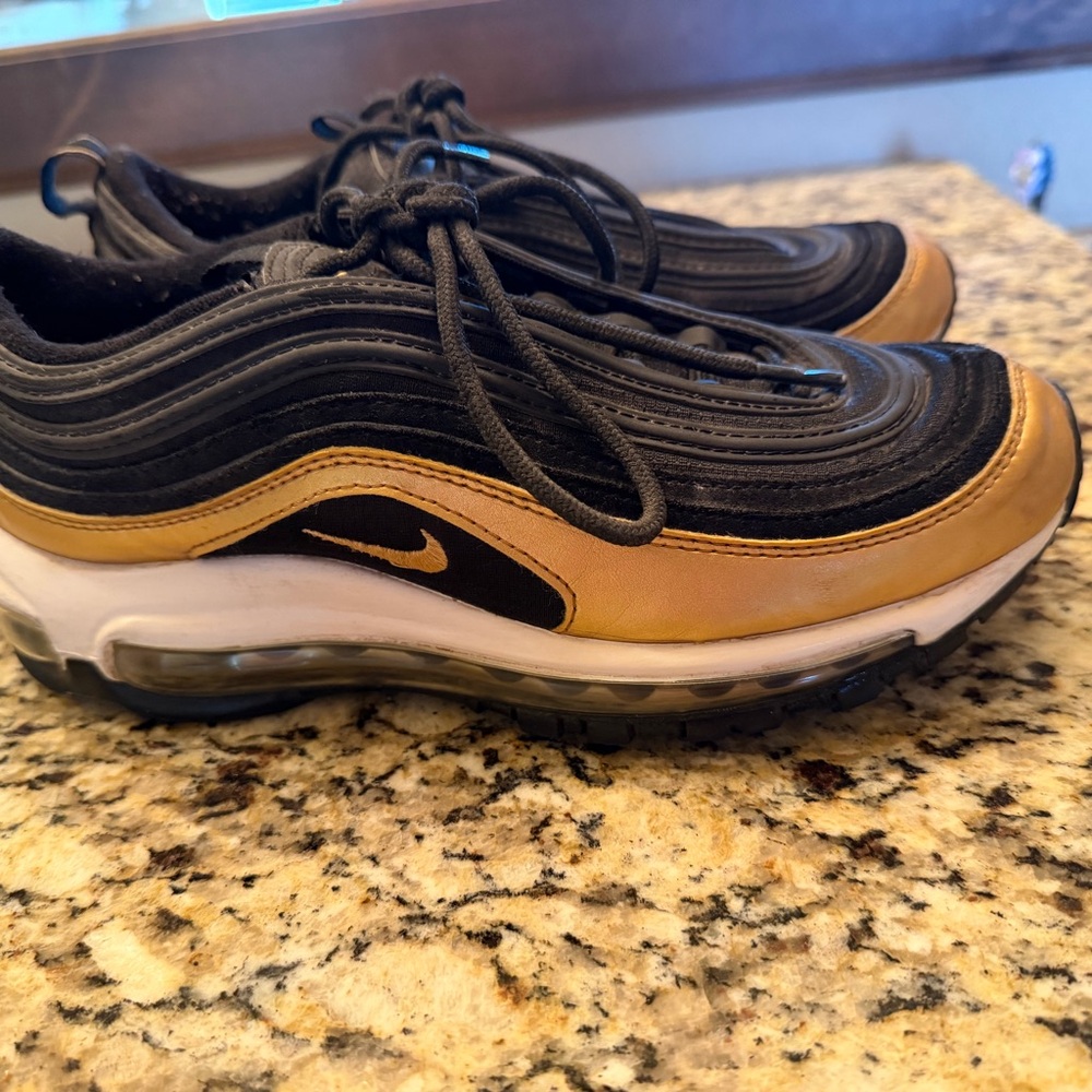 Nike Black and Gold Air Max 97 Casual Sneakers